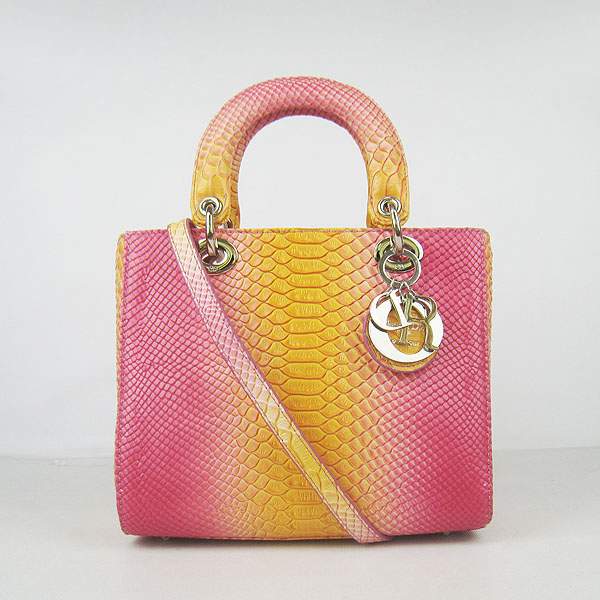 Christian Dior 1887 Snake Leather Shoulder Bag-Red